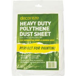Basics 3.7mt 2.7mt x Plastic Dust Sheet