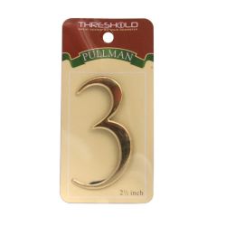 Gold Effect Pullman House Number - 3