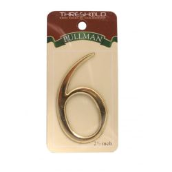 Gold Effect Pullman House Number - 6