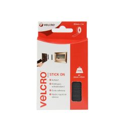 VELCROBrand Stick On Tape - 20Mm X 1M, Black