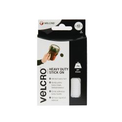 VELCROBrand Heavy Duty Coins, 45Mm - White, 6Pk