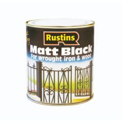 Rustins Matte Black Paint 1Lt