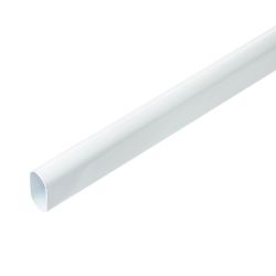 Wardrobe Rail 30X15X1200 Mm Steel White Oval