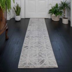 Oscar Anise Grey Runner Rug - 60cm x 240cm
