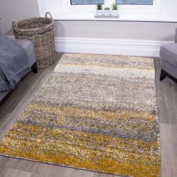 Murano Stripe Ochre Rug - 80cm x 150cm