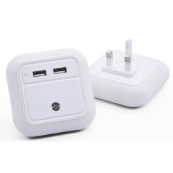 Ultralight Fast Charging Nightlight Plug With 2 Usb (Ama1099)