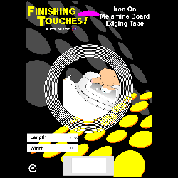 White Iron On Edging