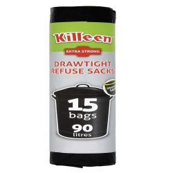 Killeen Draw tight Premium Refuse Bags 15 Pack.