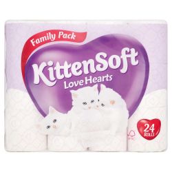 Kittensoft Love Hearts Family Pack 24 Rolls