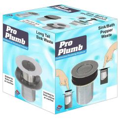 11/2' Unslotted Sink/Bath Waste c/w Popper Plug