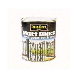 Rustins Matt Black Paint 250ml