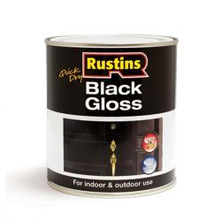 Rustins Small Job Black Gloss Q/D 500Ml