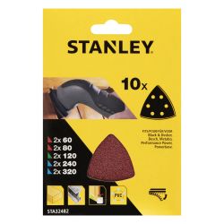 Stanley  Detail Sander Sheet Assorted Set Of 10