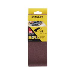 Stanley  75X457Mm, 100G Sanding Belt Set Of 3