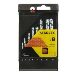 Stanley  8 Piece Standard Masonry Drill Bit Set (1-10Mm)