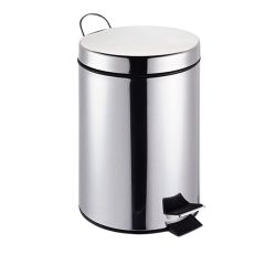 Round 5 Litre Pedal Bin - Stainless Steel