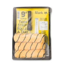 9" Mark Professional Tiger Stripe Roller Set with Tray & 2 Spare Sleeves