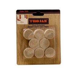 Trojan Felt Pads Round 1" (16 pieces)