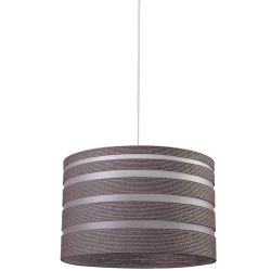 30cm(12") Zola Grey Cylinder Shade with String Sriped Detail